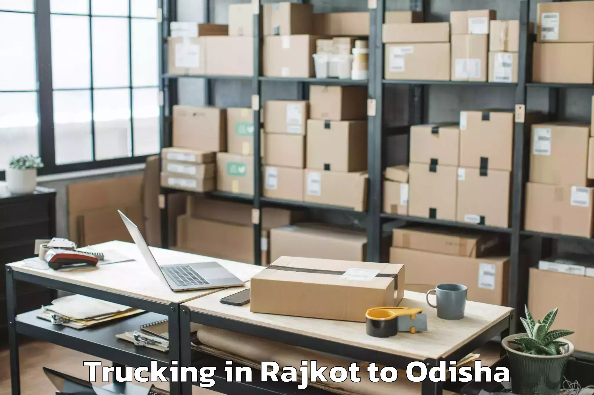 Book Rajkot to Oupada Trucking Online